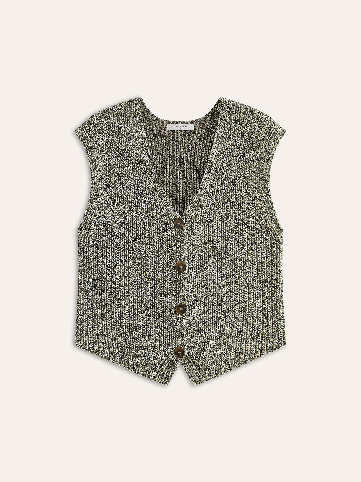 Strickweste mit Knopfleiste