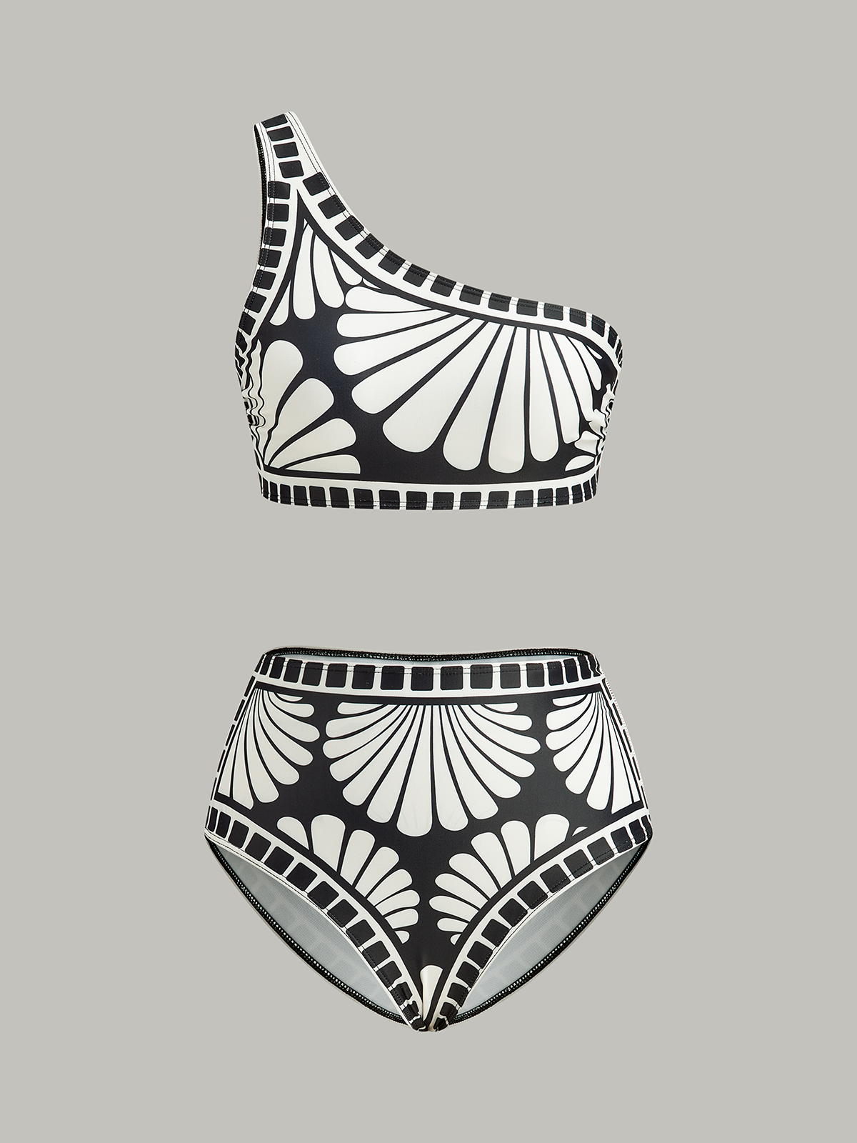Asymmetrisches Ein-Schulter-Bikini-Set 