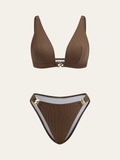 Ensemble bikini décor métallique