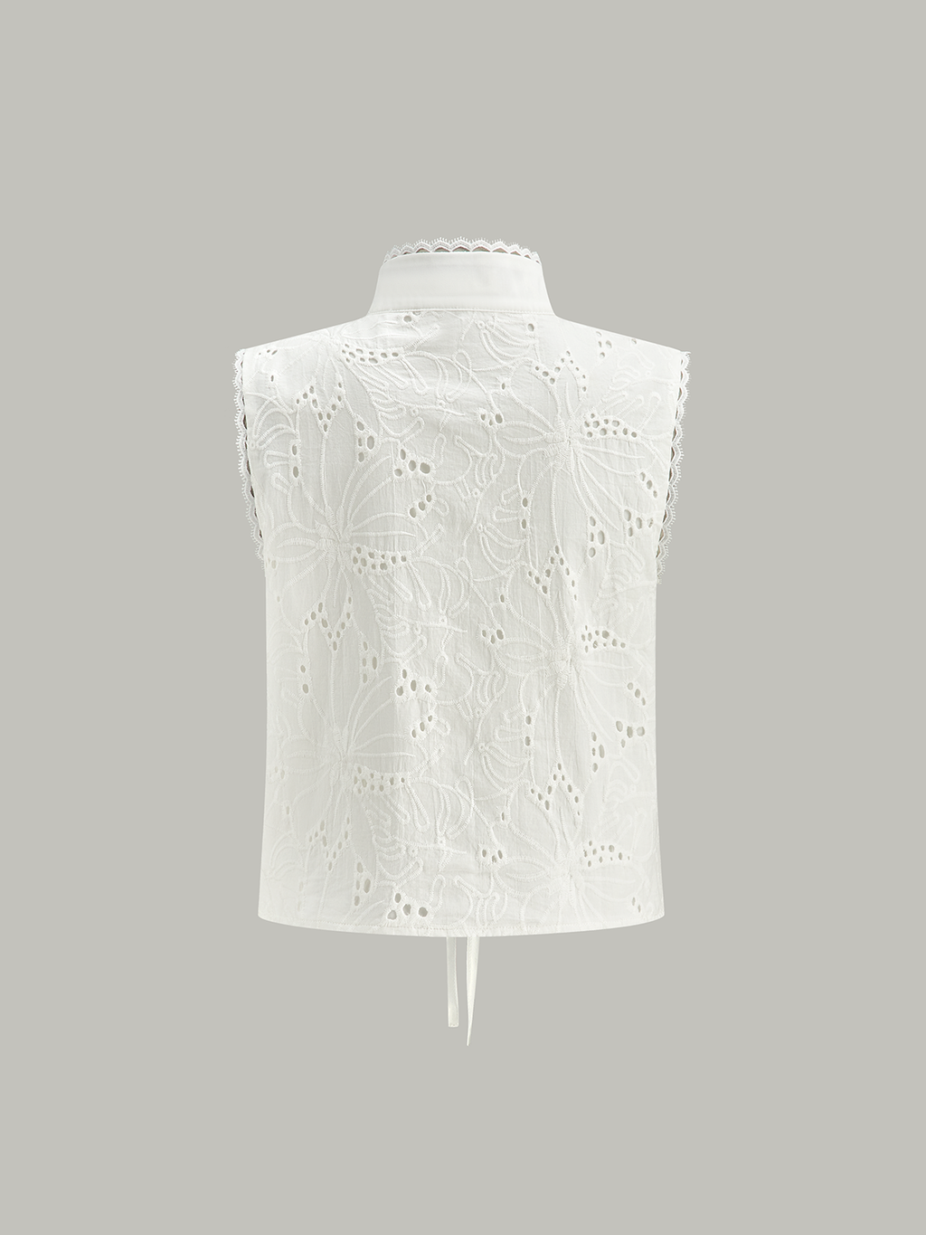 Ärmelloses Crop-Top mit Ösen und Schnürung