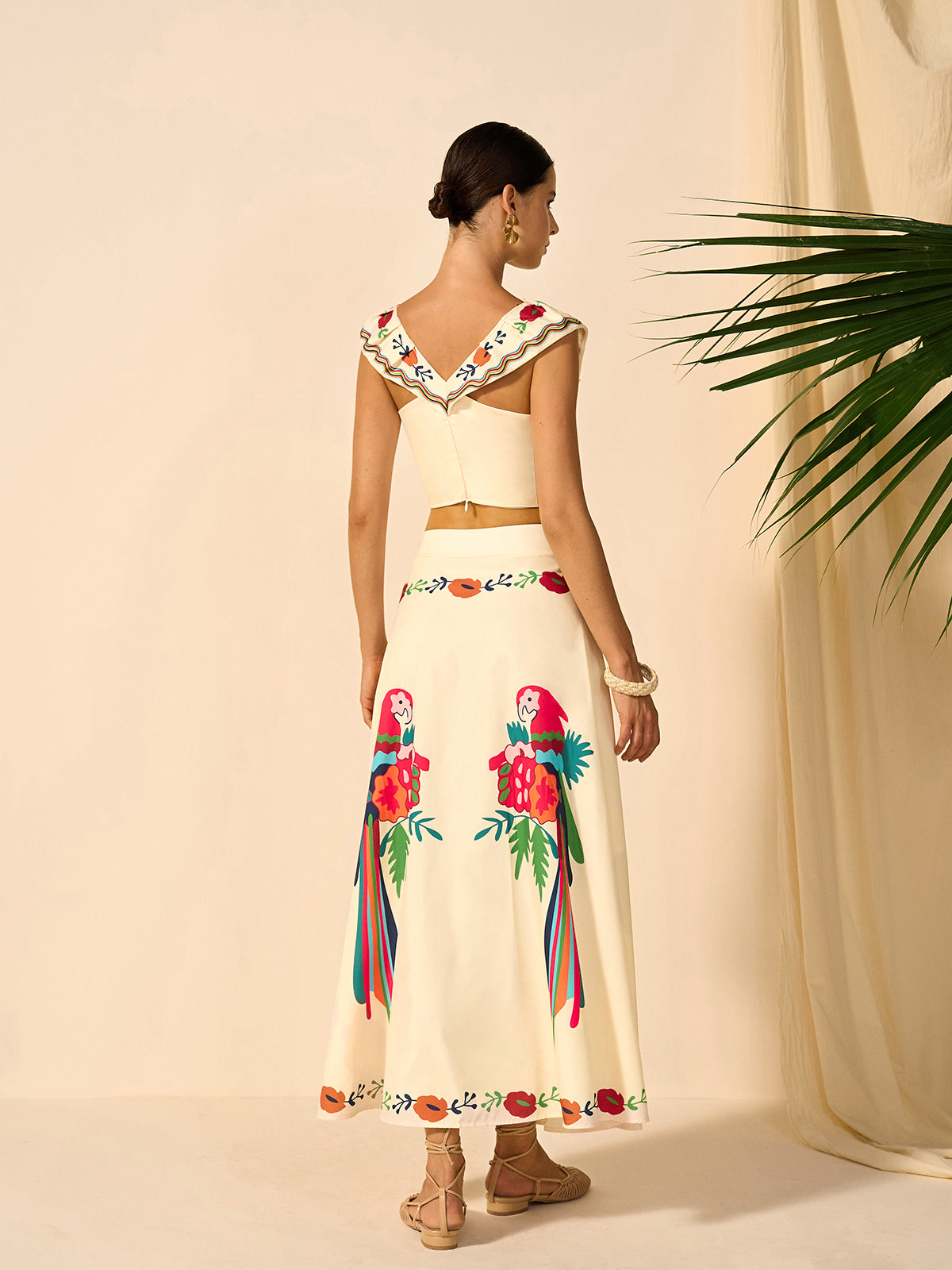 Ensemble jupe imprimée bohème