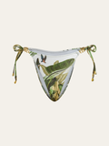 Bikinihose mit Kettendruck zum Binden an der Seite