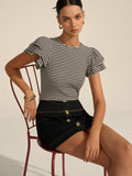 Striped Ribbed Top