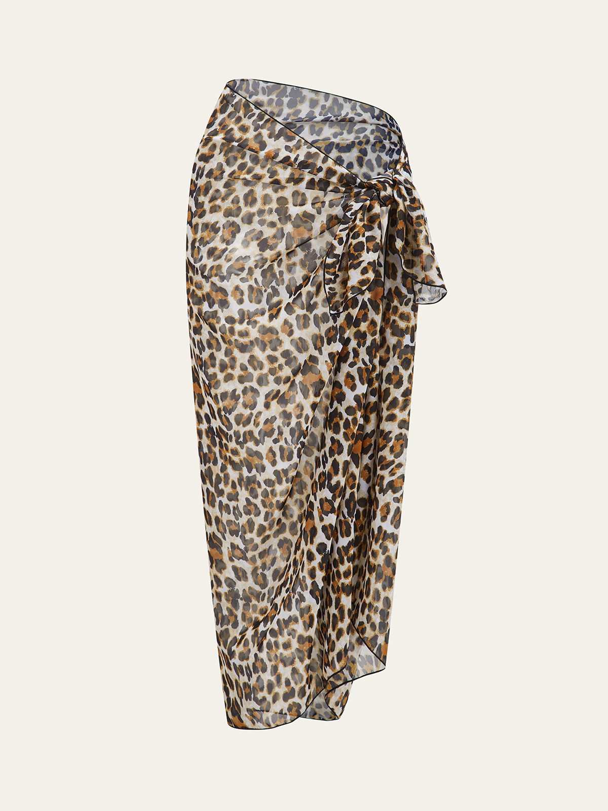 Leopardenmuster-Sarong aus transparentem Material 