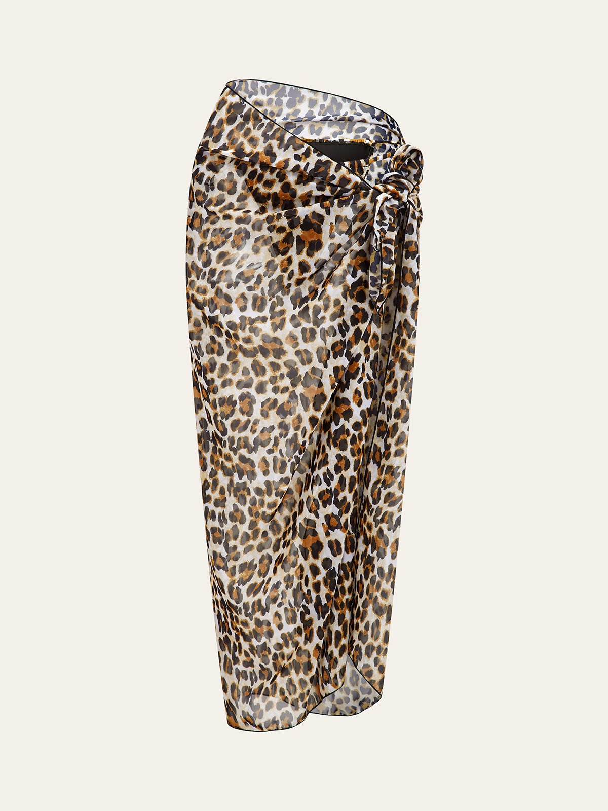 Leopardenmuster-Sarong aus transparentem Material 