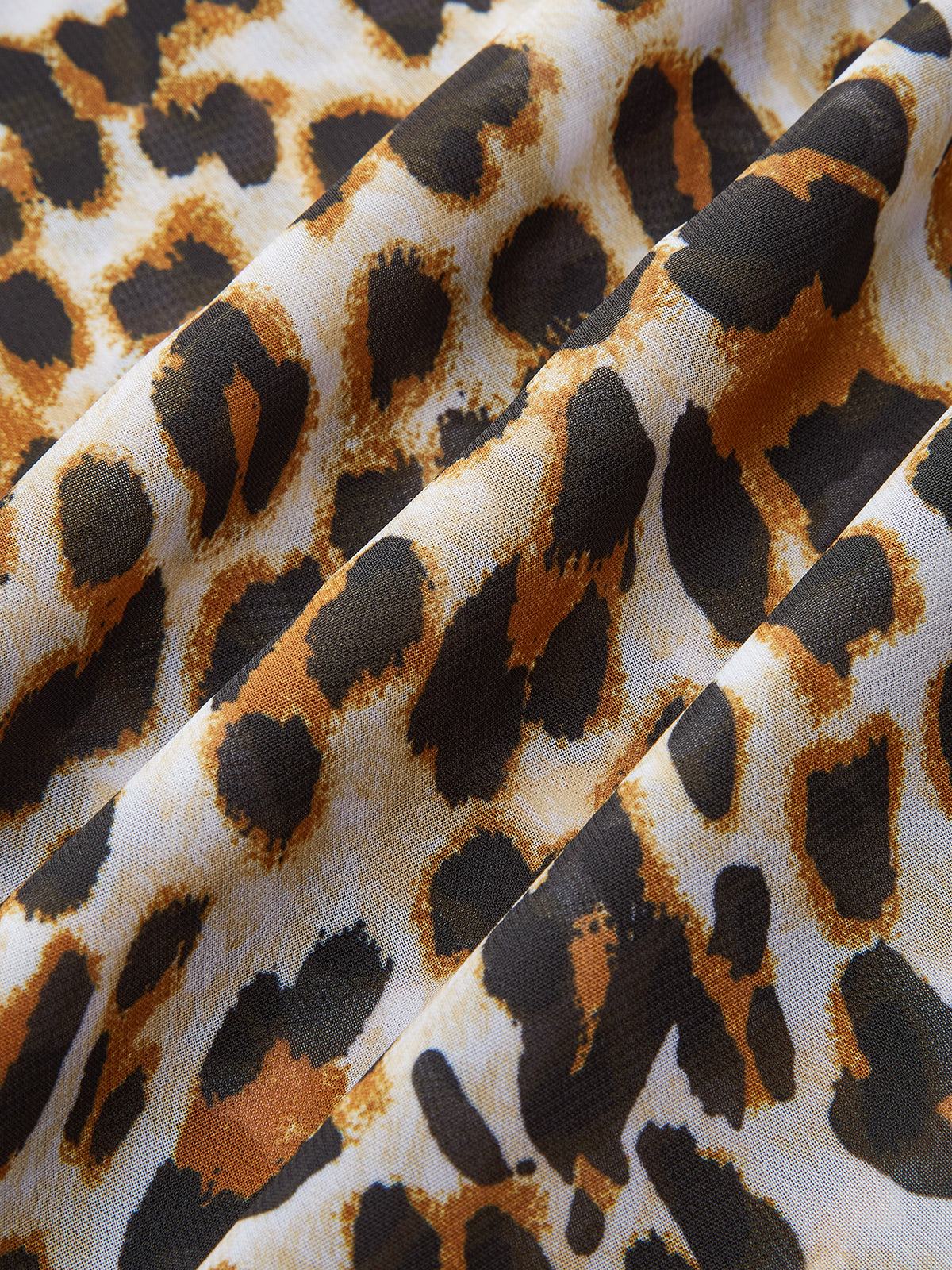 Leopardenmuster-Sarong aus transparentem Material 