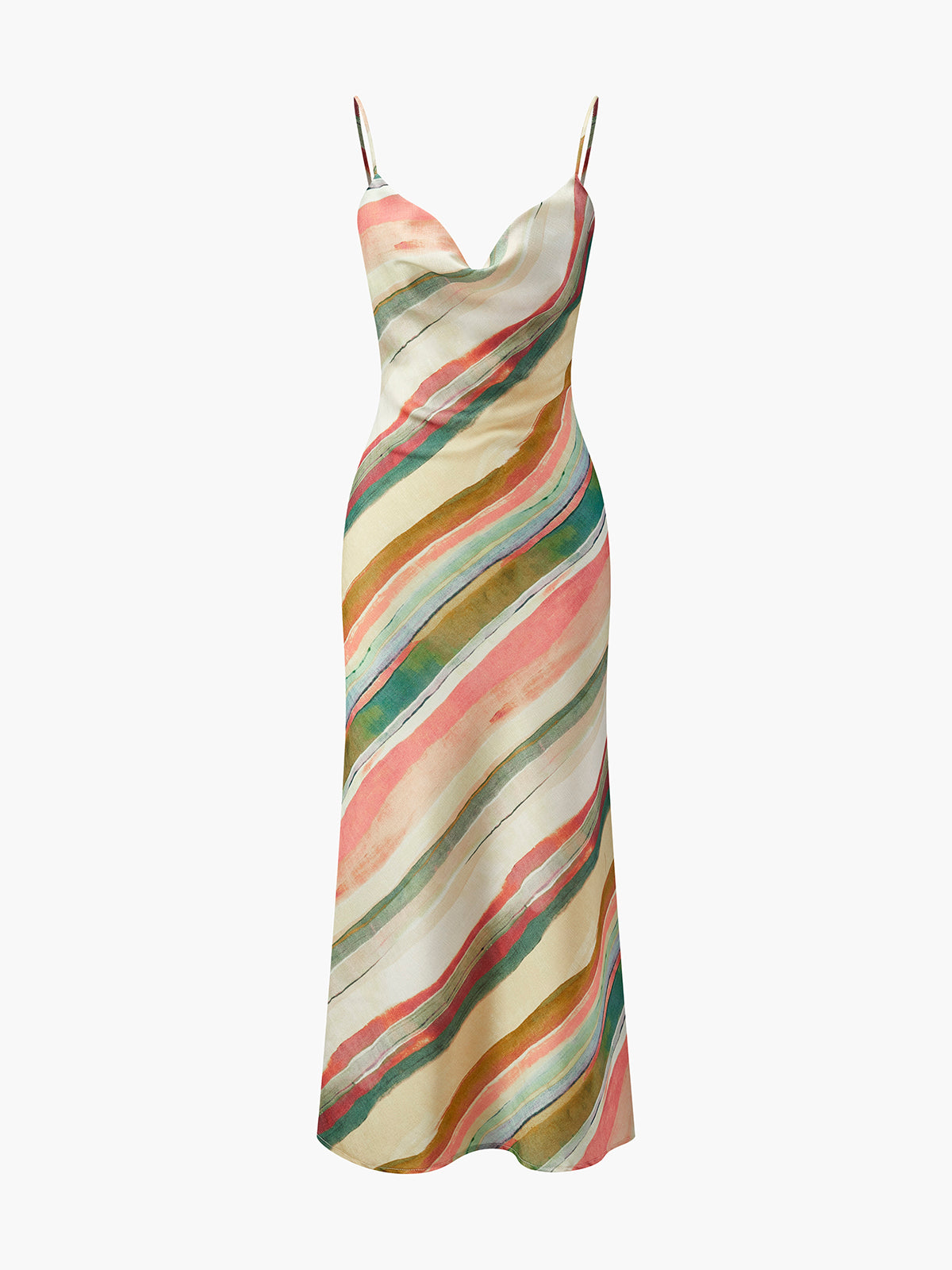 Robe caraco rayée aquarelle