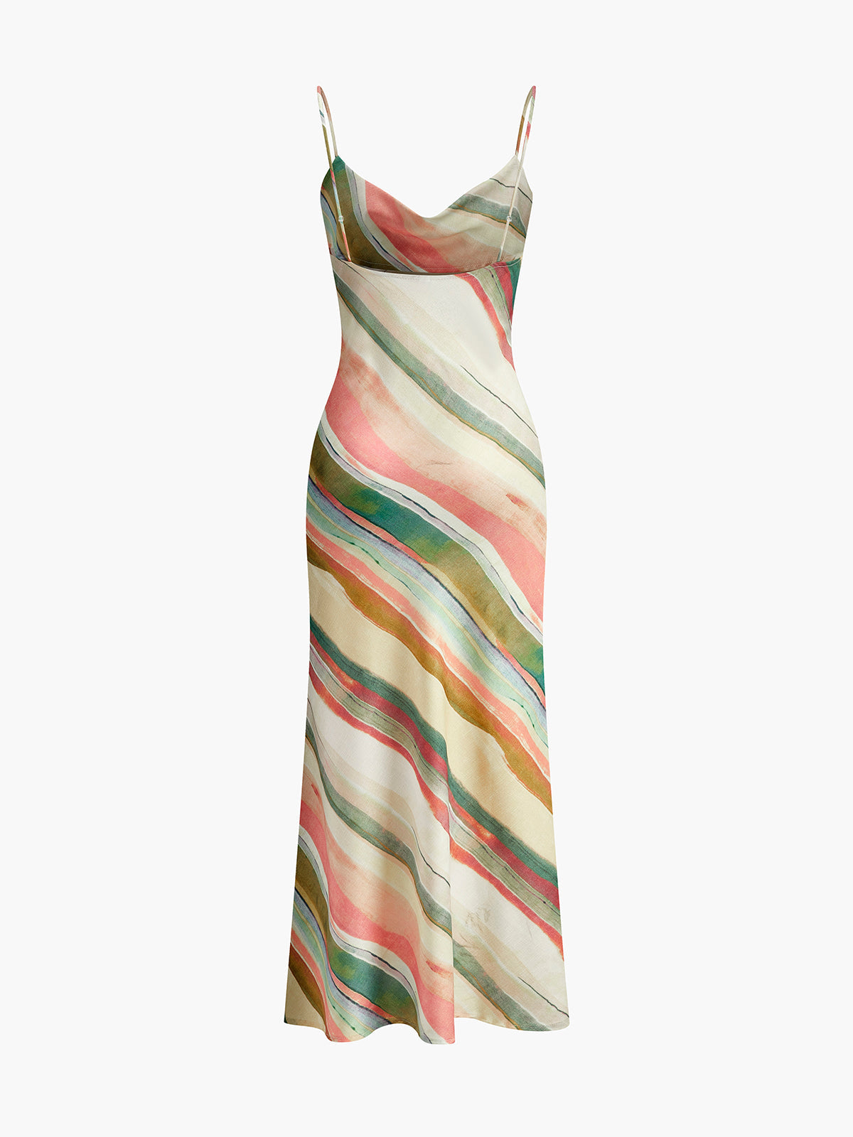 Robe caraco rayée aquarelle