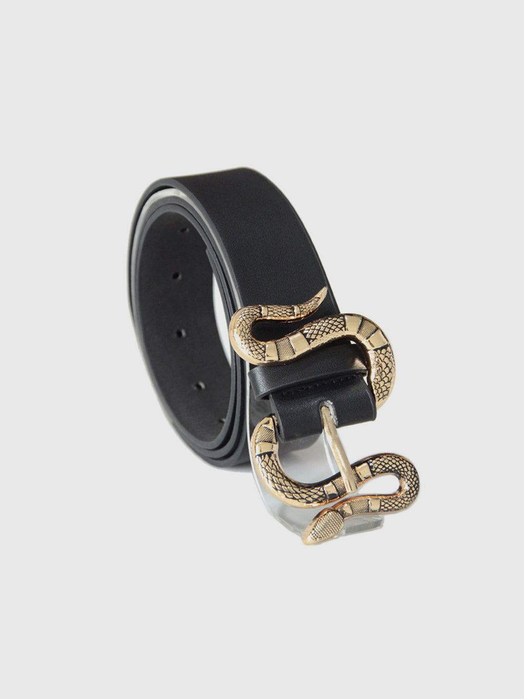 Ceinture en cuir à boucle serpent