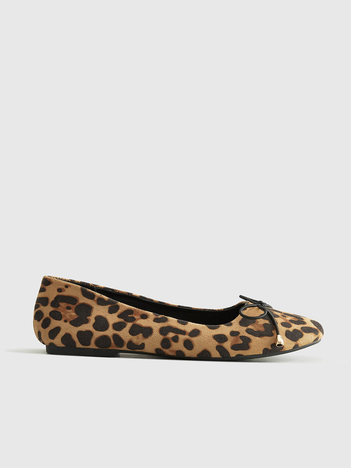 Leopardenmuster Ballett-Flats mit Schleife