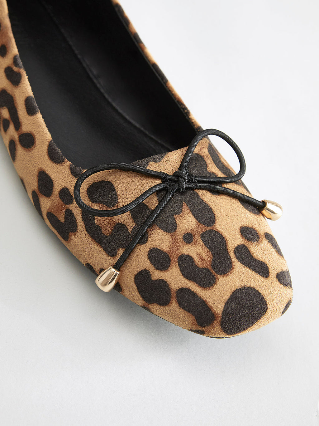 Ballerines imprimé léopard avec nœud décoratif