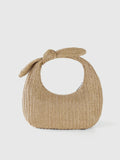 Sac en paille avec détail de nœud