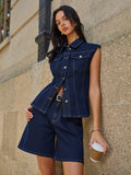 Gilet en jean sans manches
