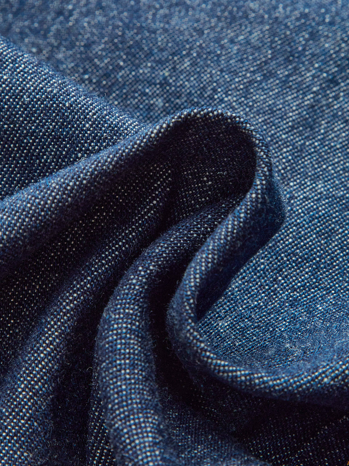 Pantalon en denim à taille mi-haute et jambes larges 