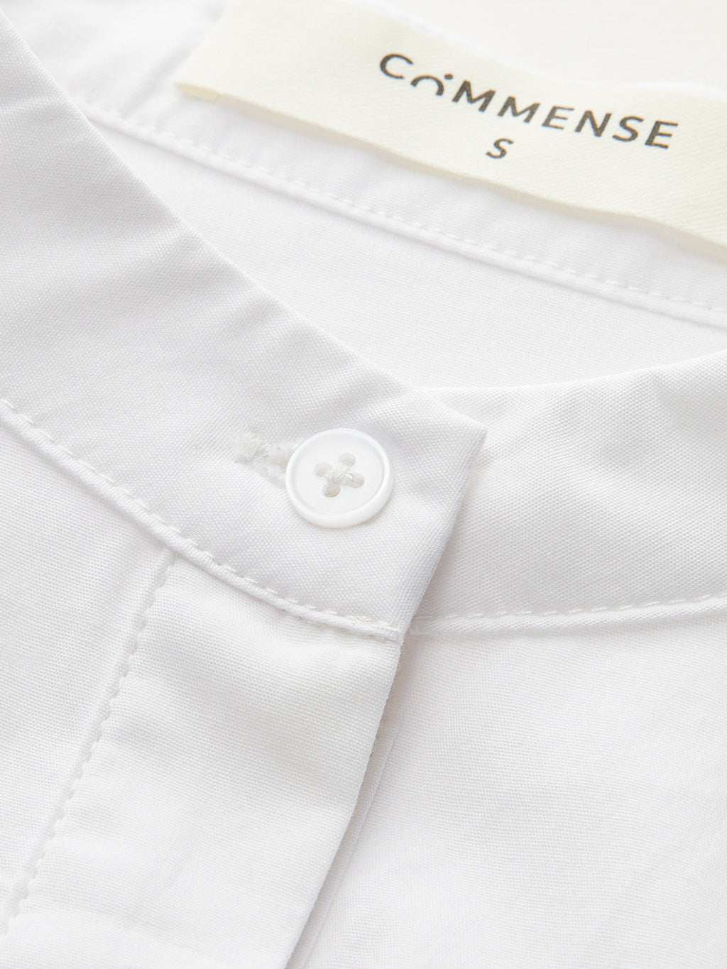 Mandarin-Collar Cap-Sleeve Peplum Shirt