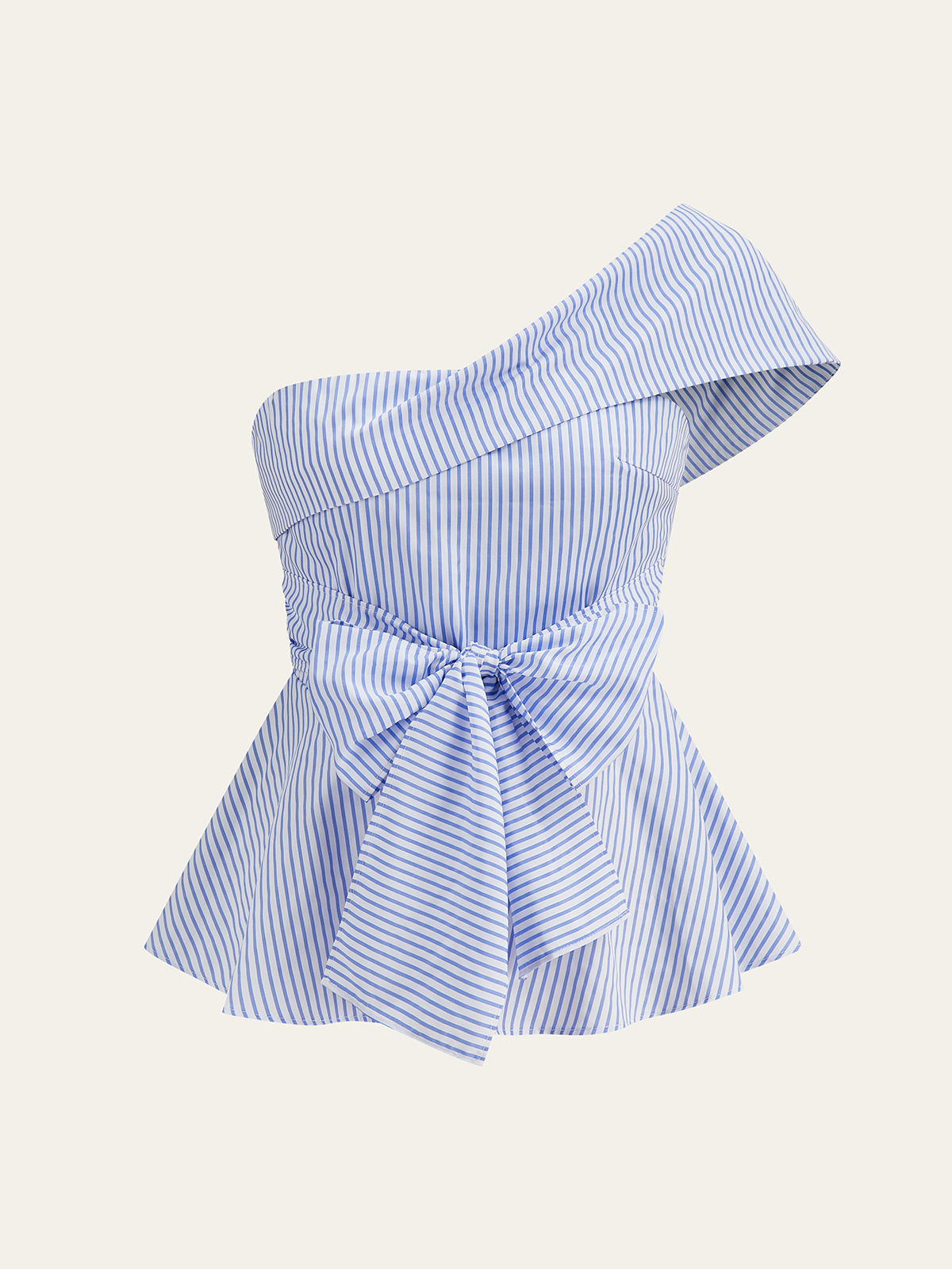 Off-Shoulder Gestreiftes Oberteil mit Schleife