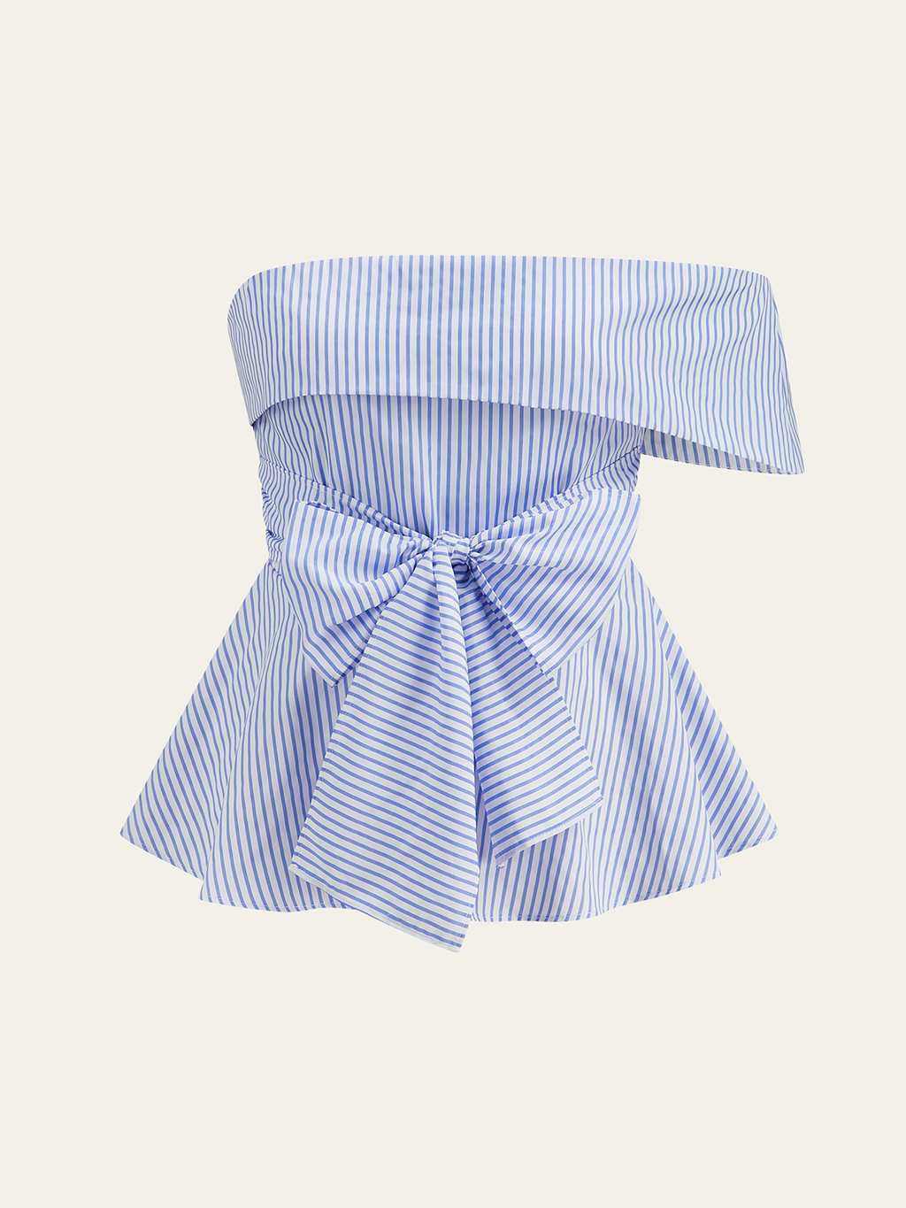 Off-Shoulder Striped Bow Tie Top