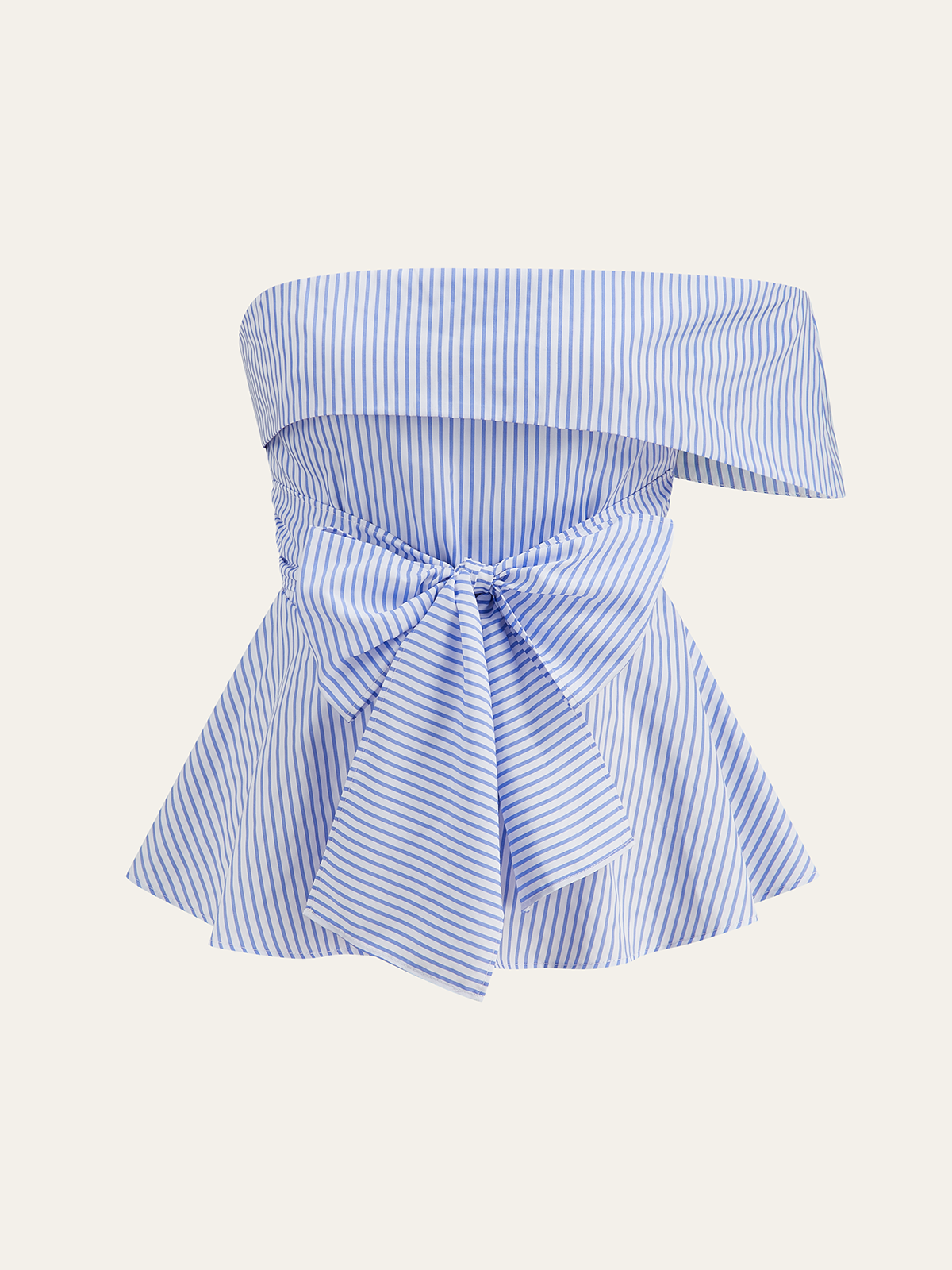 Off-Shoulder Gestreiftes Oberteil mit Schleife