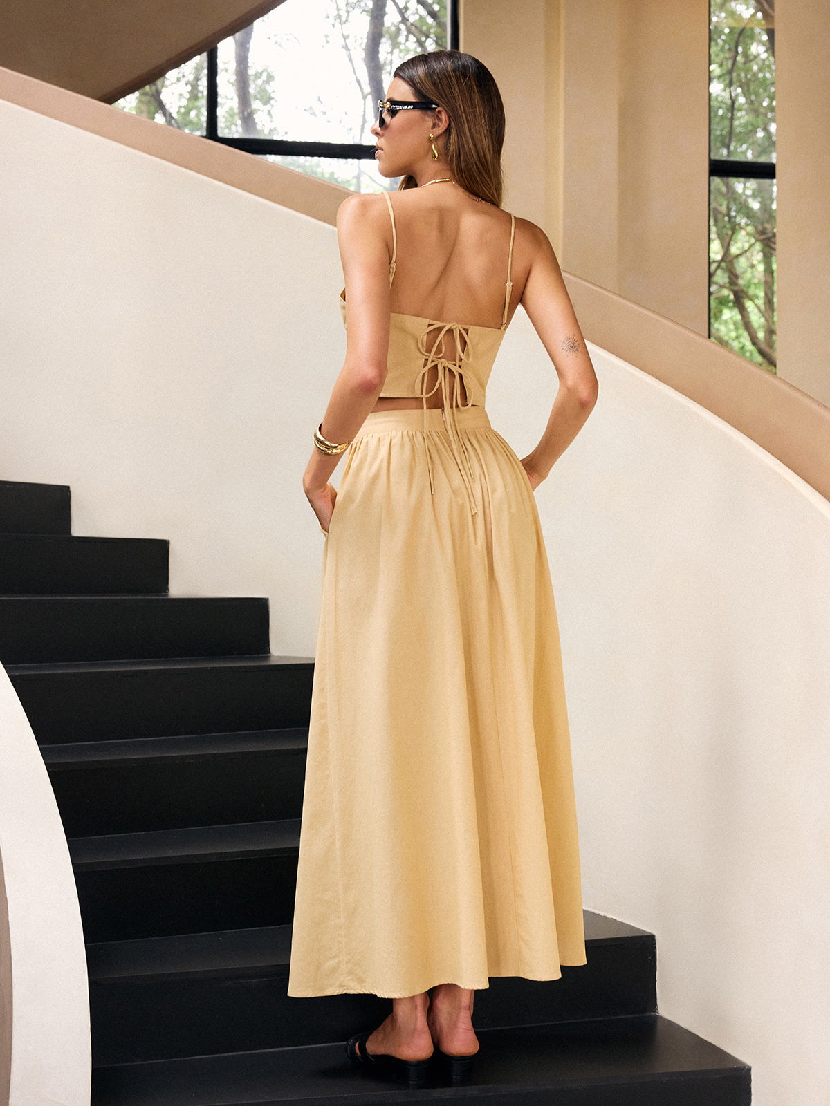 Ensemble débardeur dos nu et jupe maxi 