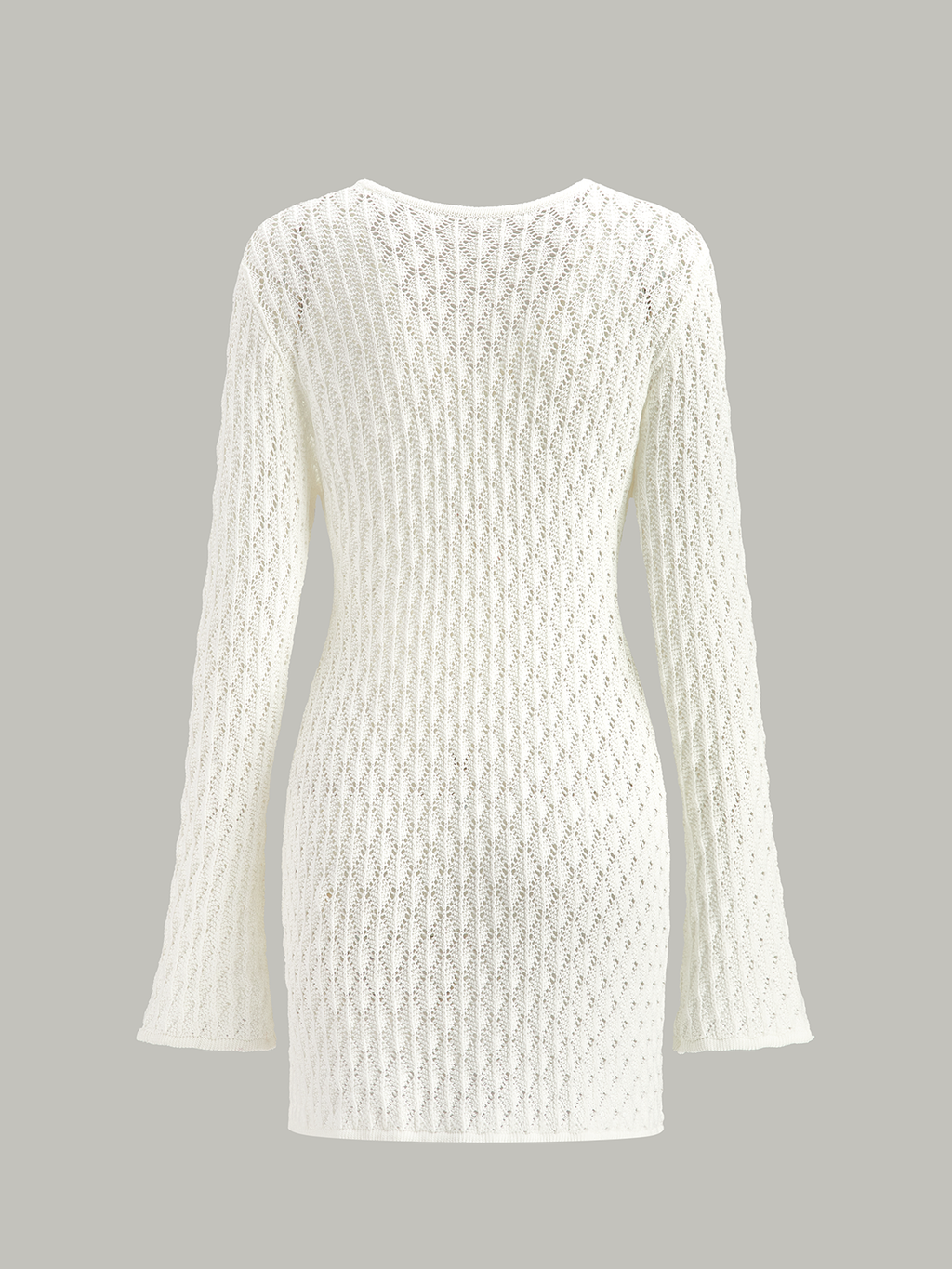 Robe pull en maille transparente avec découpes