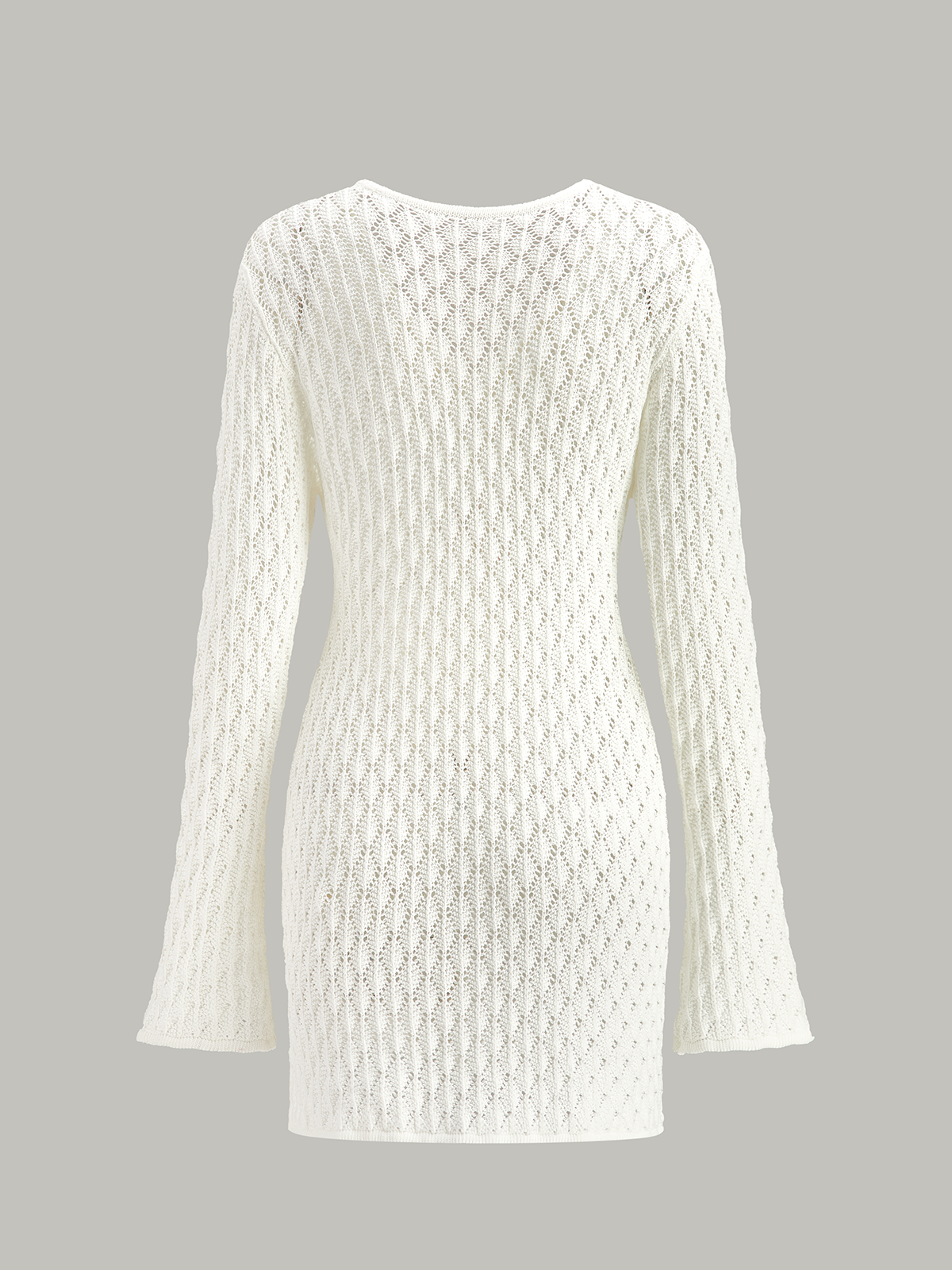 Robe pull en maille transparente avec découpes