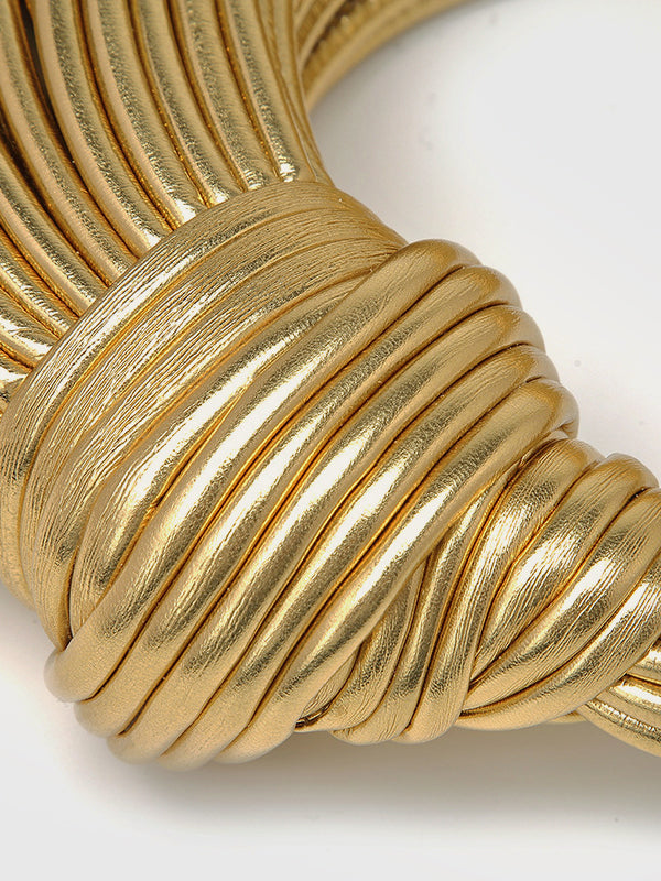 Sac à cerceau doré torsadé 