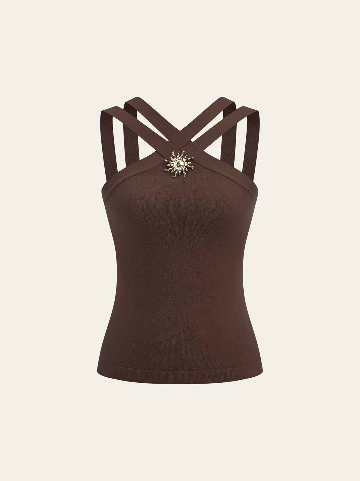 Tanktop mit Kreuzträgern und Metalldekor