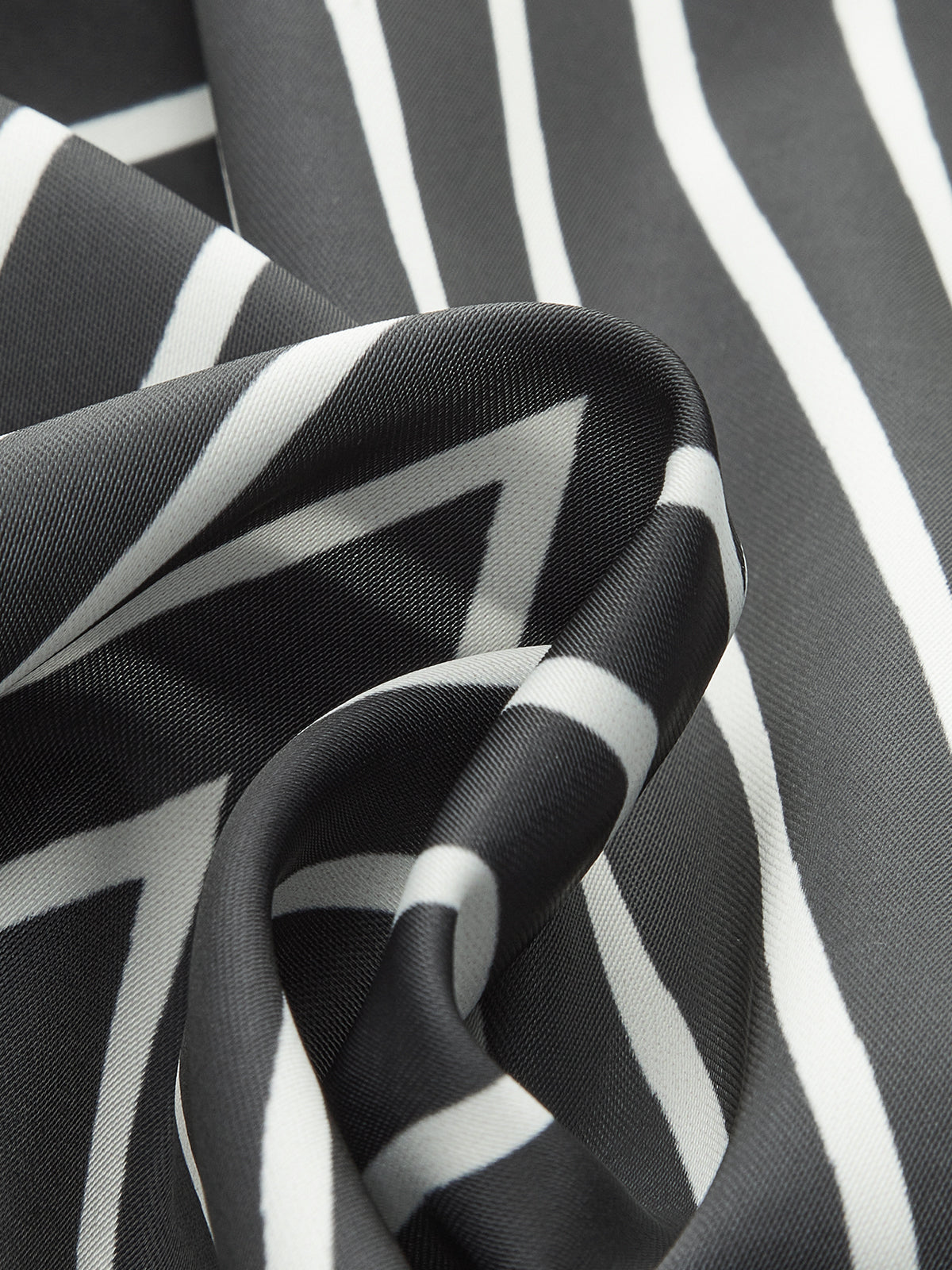 Semi-Sheer Striped Wrap-Front Knotted Top