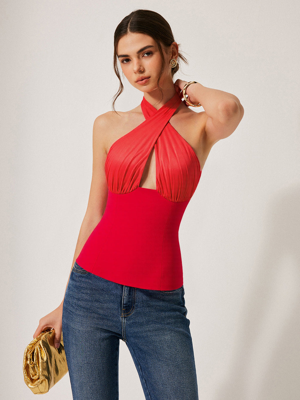 Neckholder-Top mit freiem Rücken