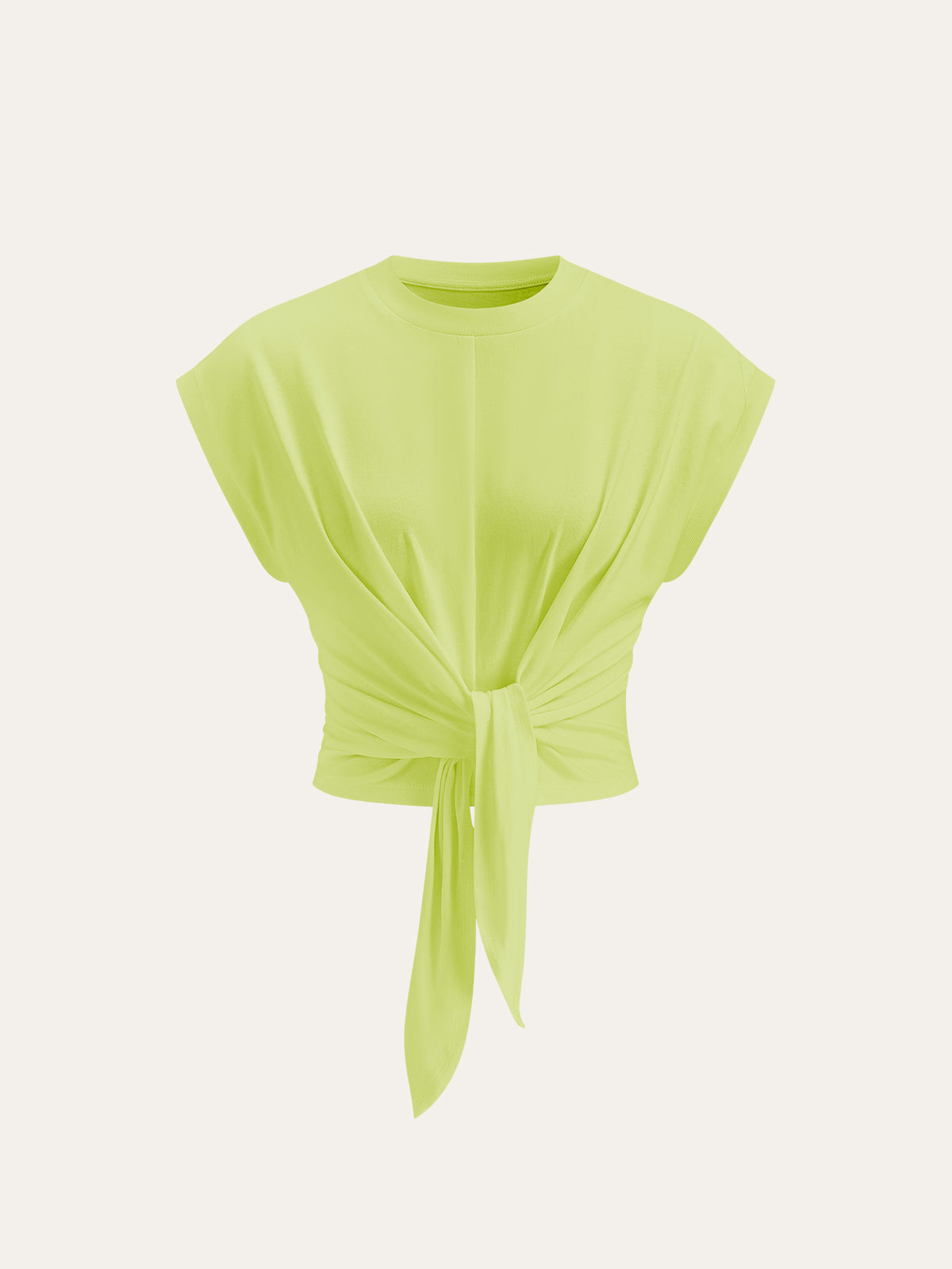 Oberteil mit Bindeband vorne und kurzen Ärmeln 