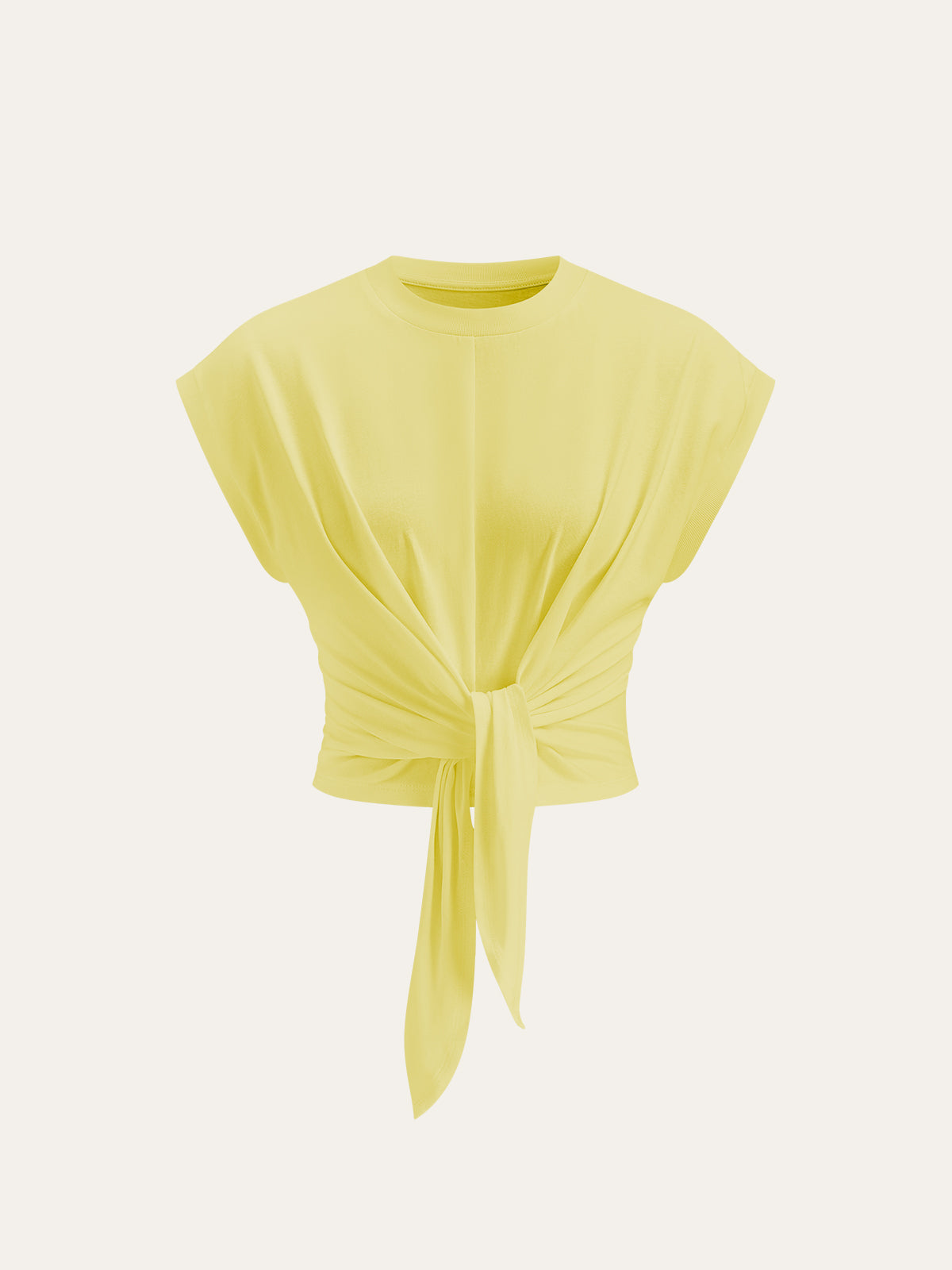 Oberteil mit Bindeband vorne und kurzen Ärmeln 