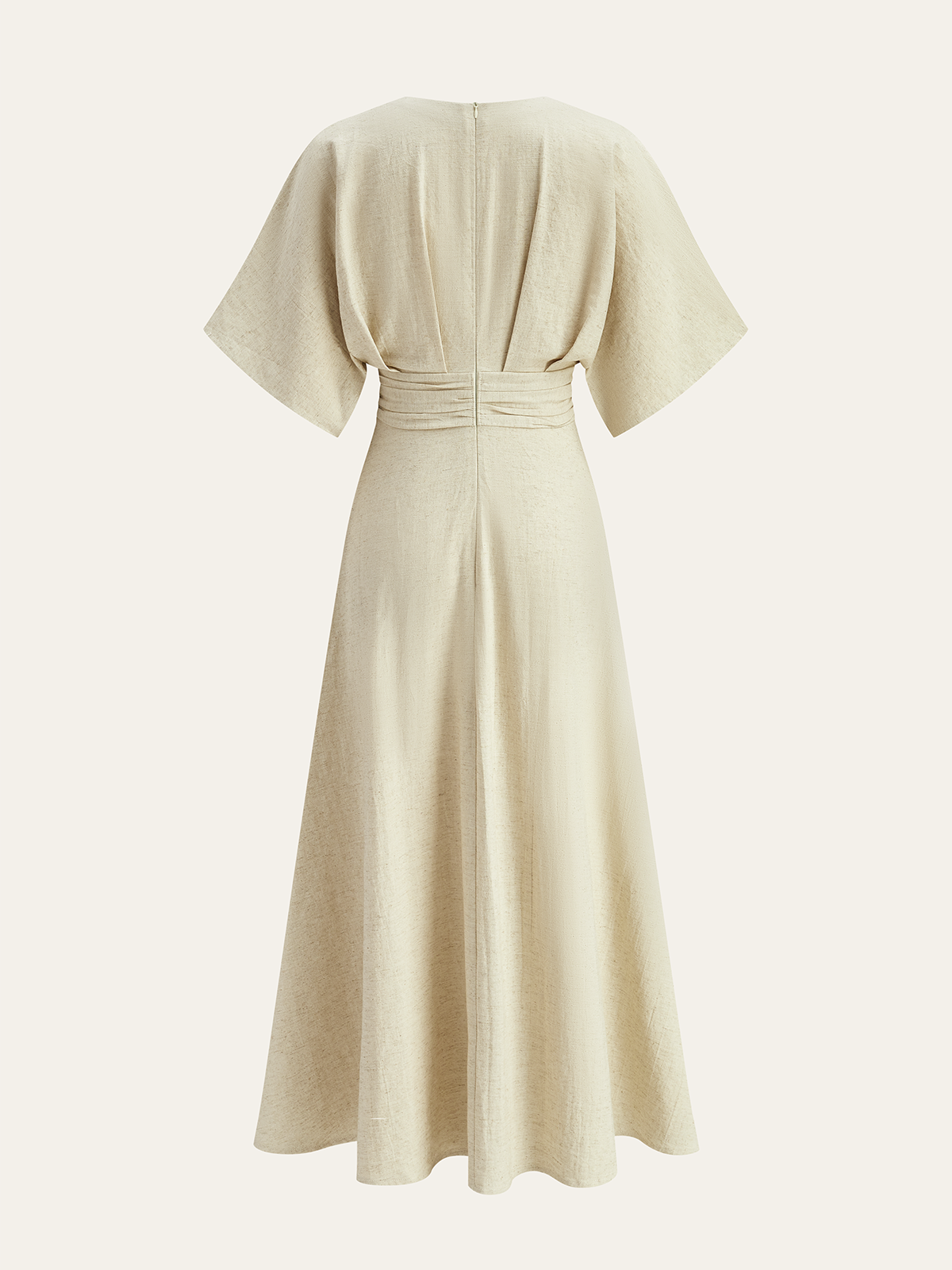 Midikleid mit geraffter Metalldekoration