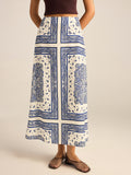 Maxirock mit Paisley-Print