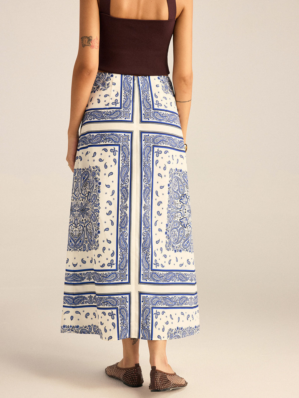 Maxirock mit Paisley-Print