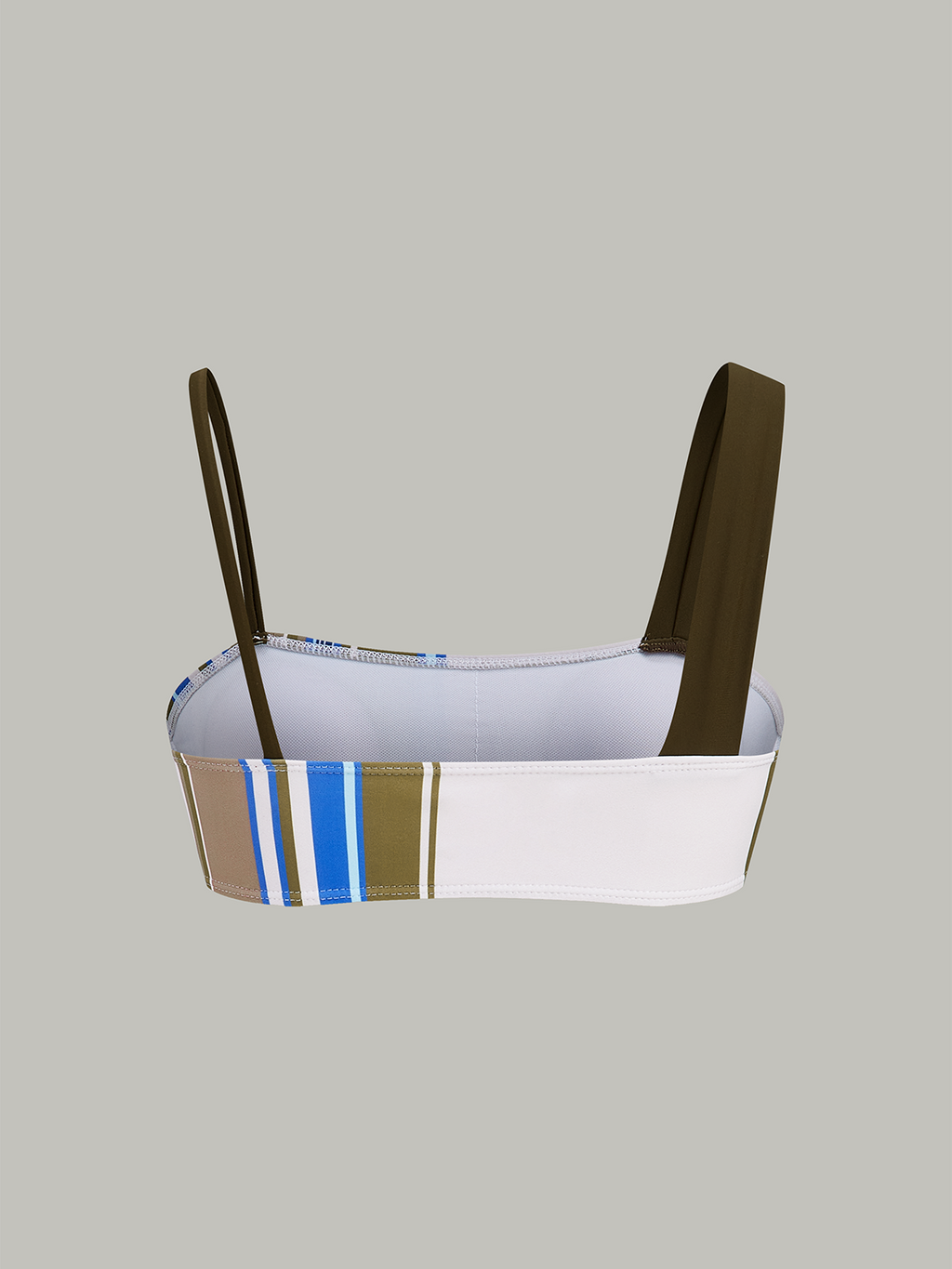 Color-Block-Bikini-Oberteil mit Streifen