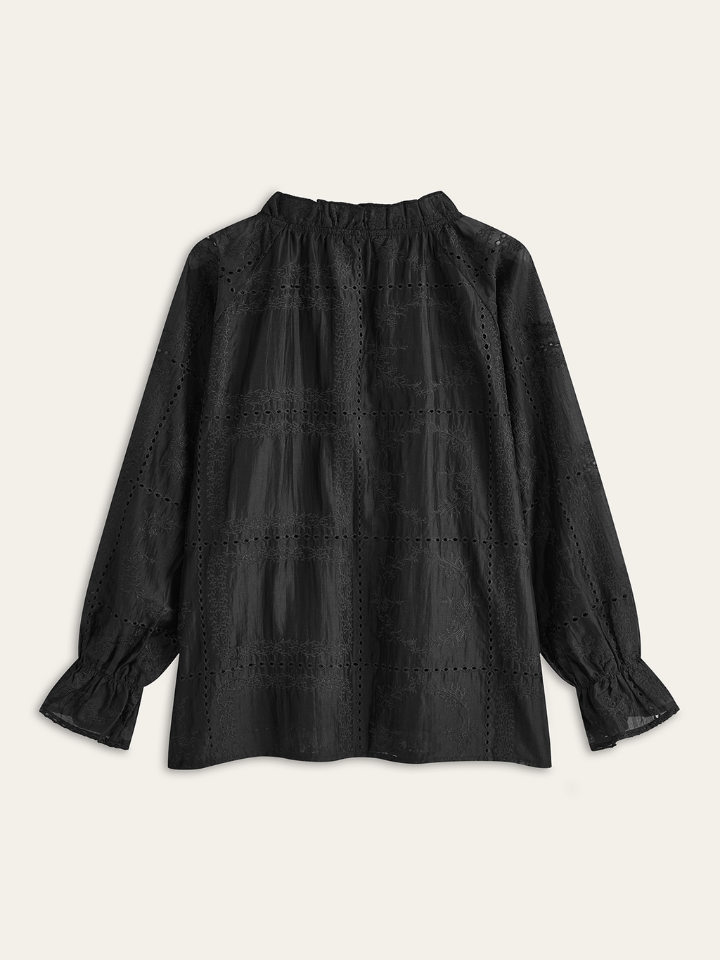 Ensemble short manches longues brodé