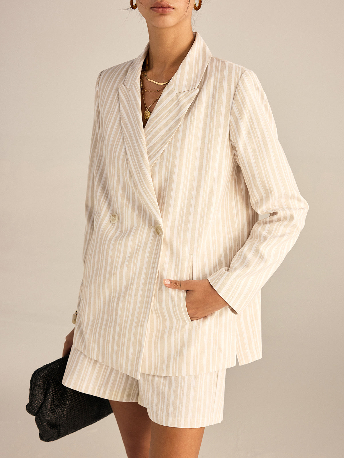 Blazer croisé rayé