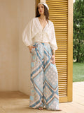 Pantalon fluide imprimé bohème