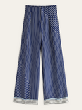 Pantalon à rayures asymétriques