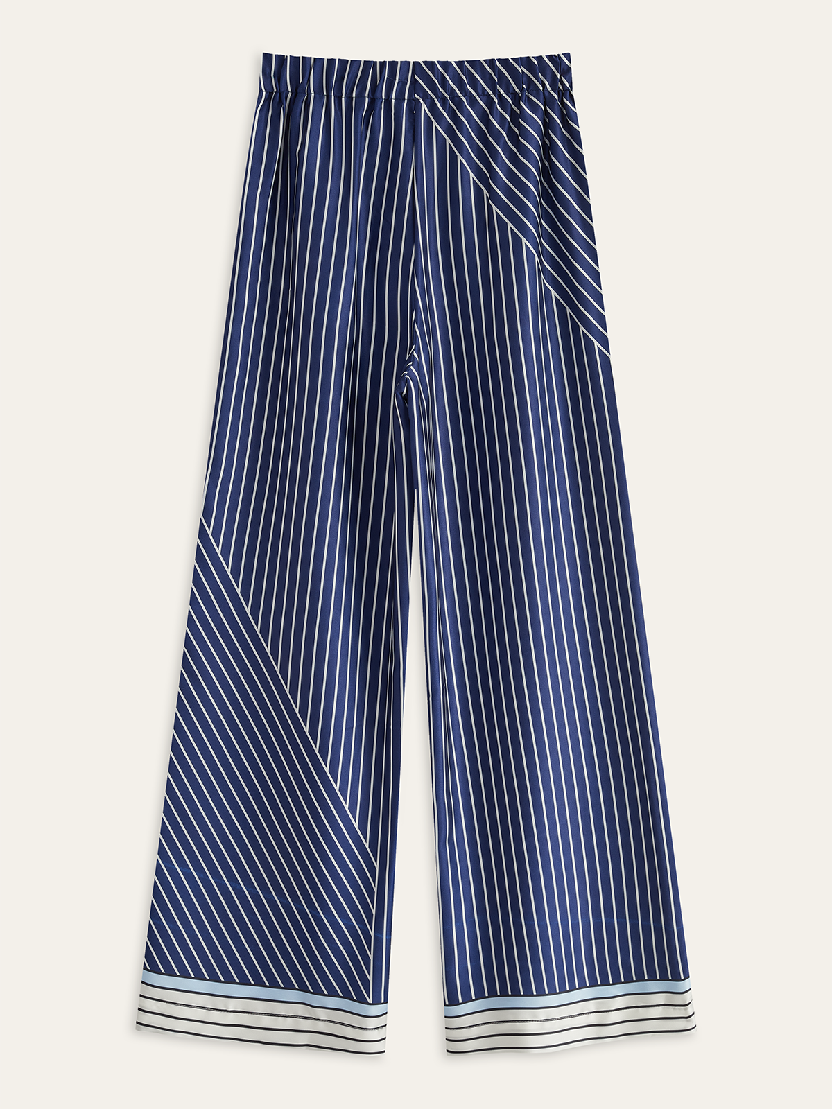 Pantalon à rayures asymétriques