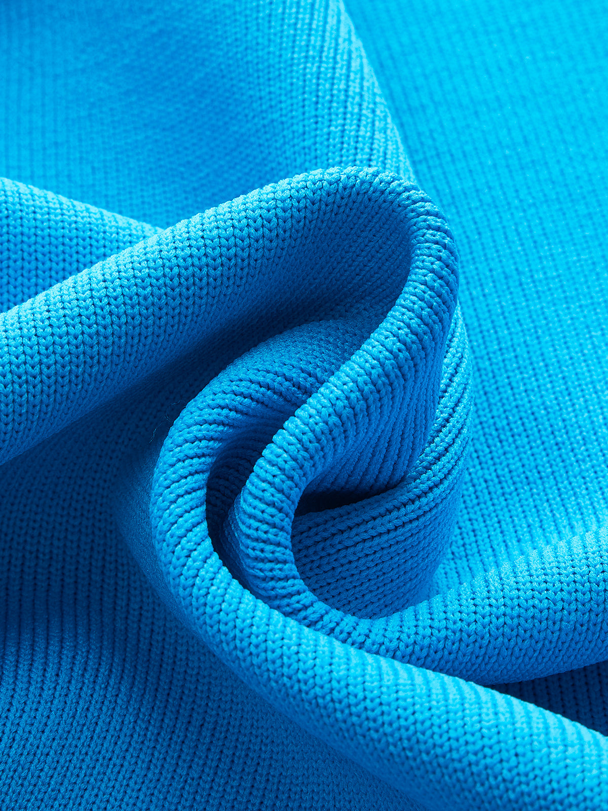 Haut en maille à manches volantées et ourlet péplum 