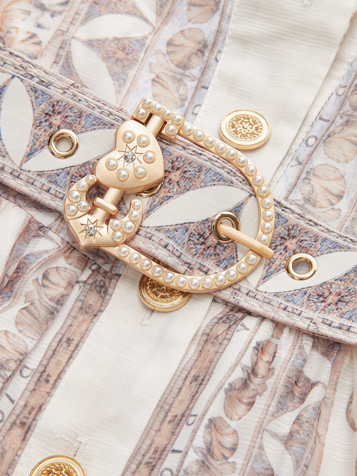 Semi-Sheer Buttoned Dress With Belt