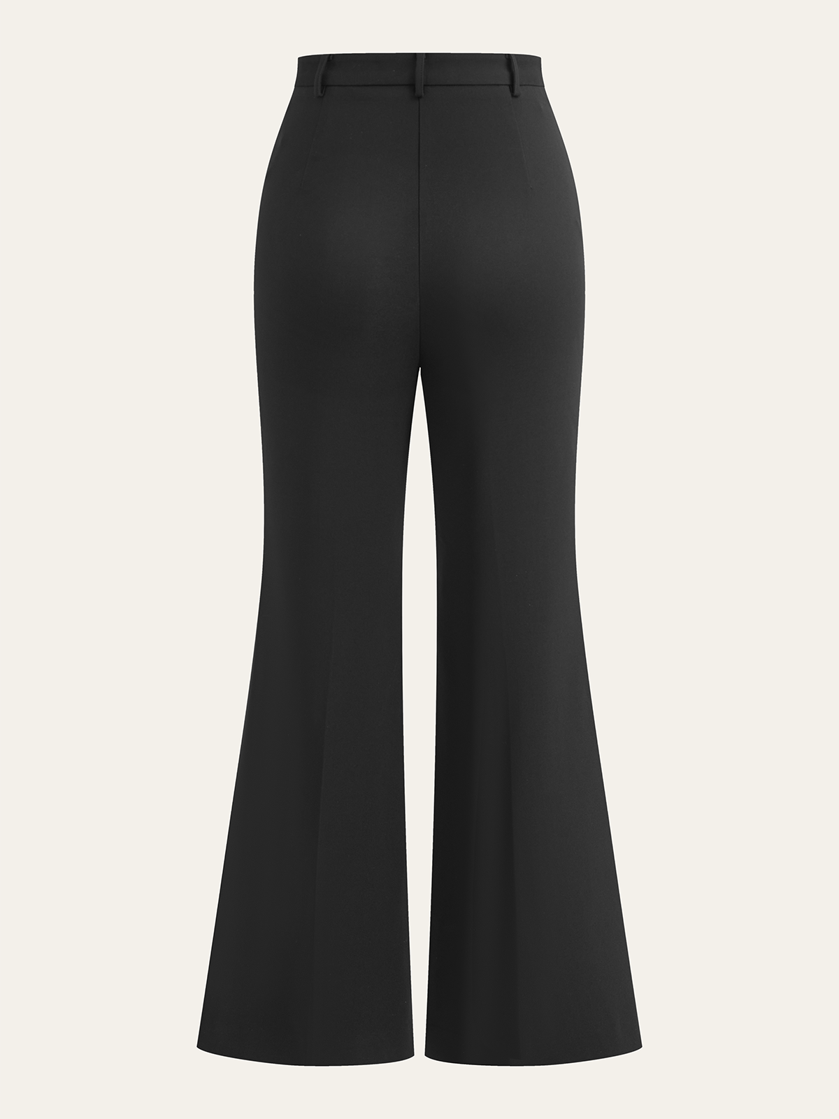 Stretchable Flared Pants with Front Seams