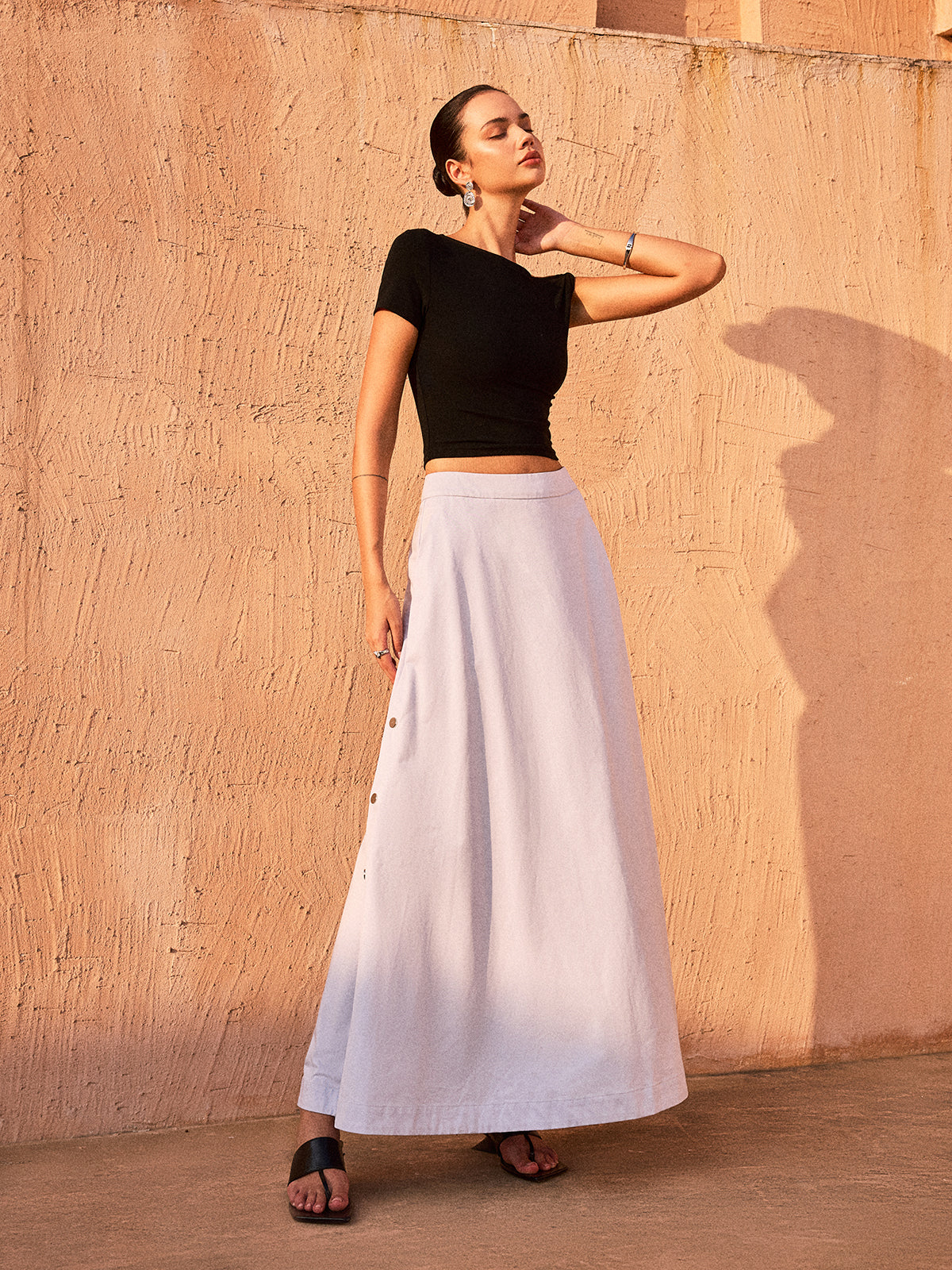 Button-Down Maxi Skirt