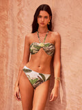 Bikinihose mit Tropenmuster
