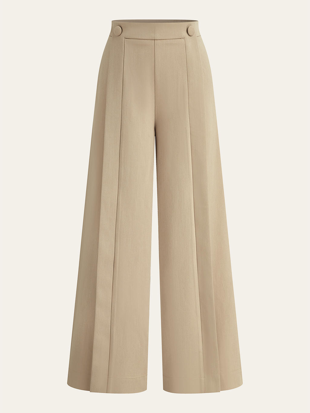 Pantalon plissé à jambes larges