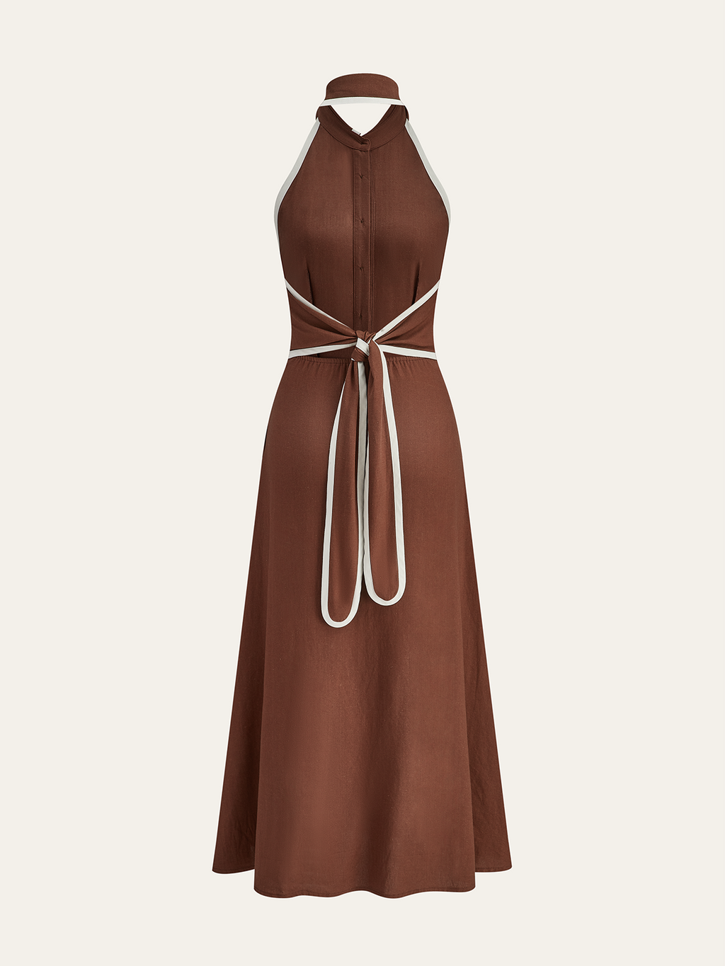 Robe plissée avec col garni