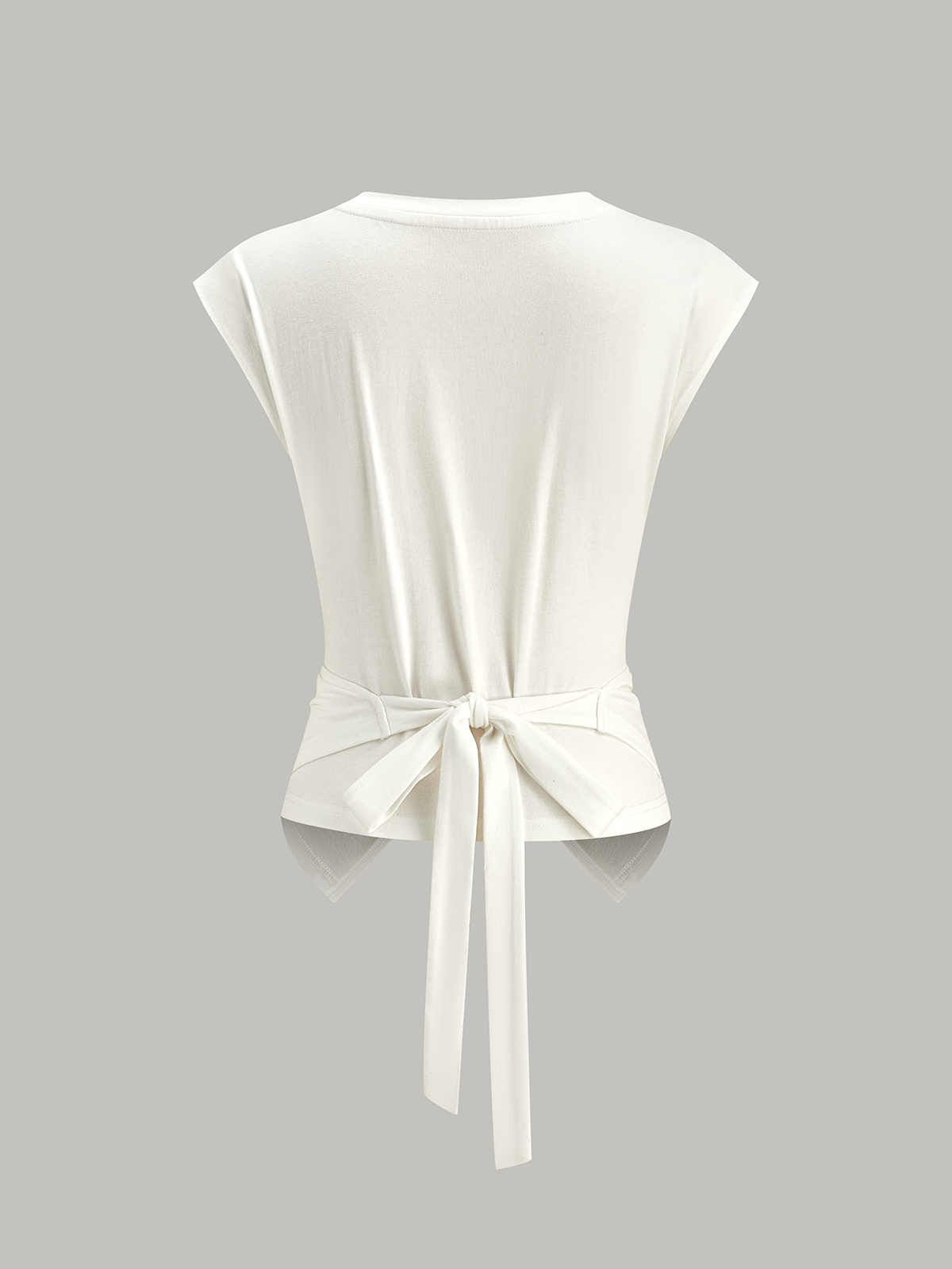 Wrap-Front Tie-Back Top