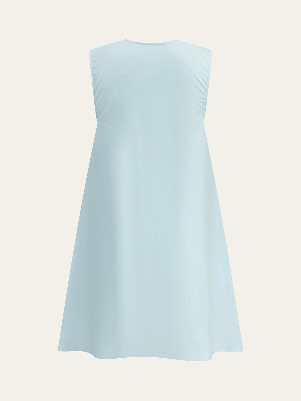 Baumwoll-Minikleid mit gerafftem Ausschnitt