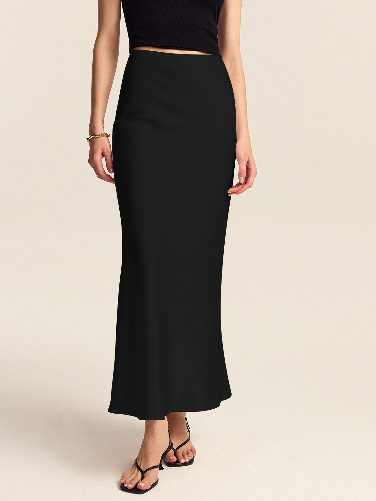 Satin-Meerjungfrauenrock Midi 